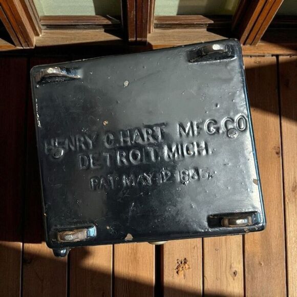 Antique Henry C Hart 1885 cast iron still bank, lost combo, great decor item - Picture 4 of 5